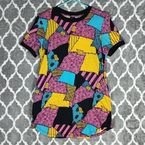 Disney Nightmare Before Christmas Dress Womens Small Patchwork Sally Tee Pockets